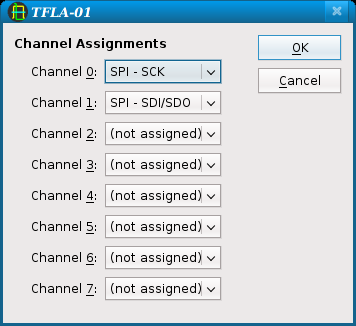 Channel assignemt dialog