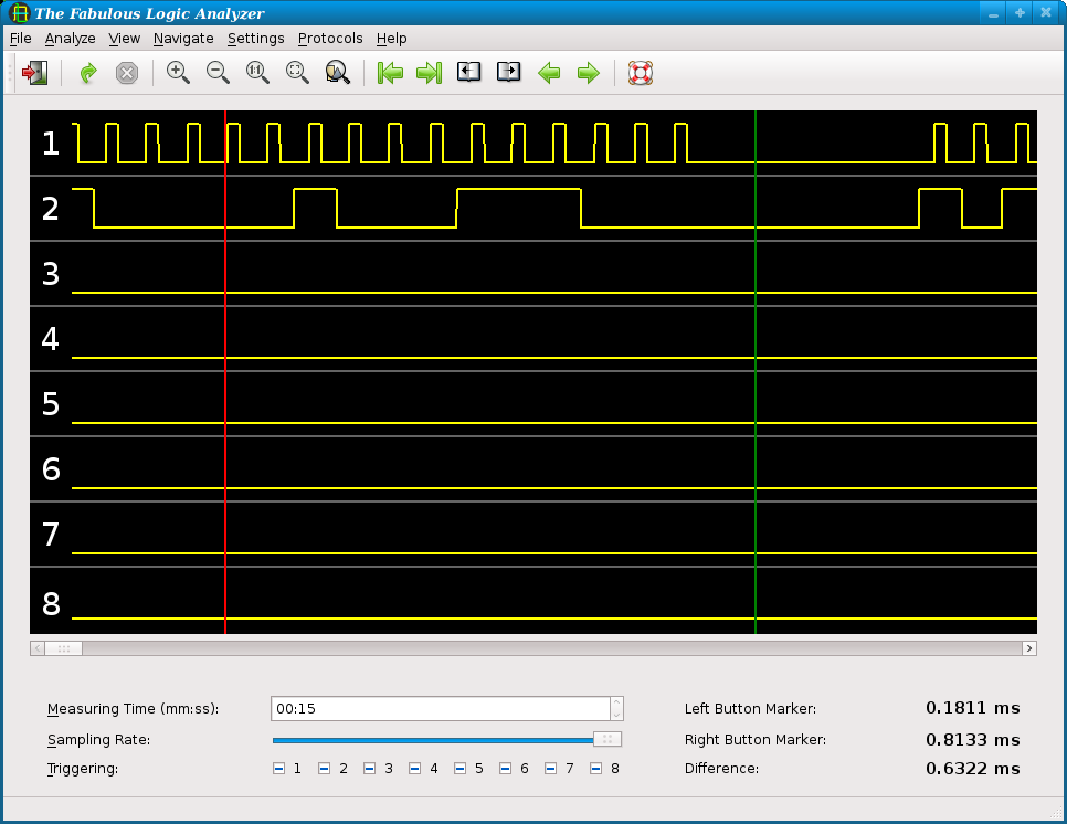 Screenshot of the TFLA-01 showing the use of markers